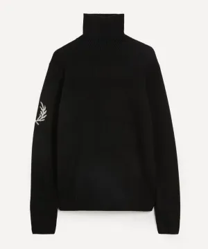 Mens Fred Perry Laurel Wreath Roll Neck Jumper