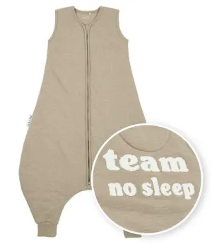 Meyco Baby Winter Sleep Overall Jumper Slub/team No Sleep - Taupe/offwhite - 104cm