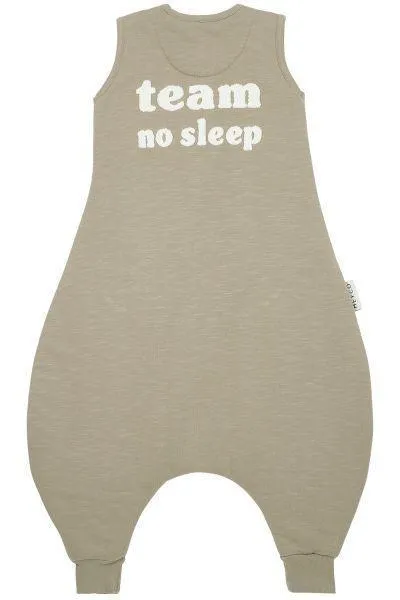 Meyco Baby Winter Sleep Overall Jumper Slub/team No Sleep - Taupe/offwhite - 80cm
