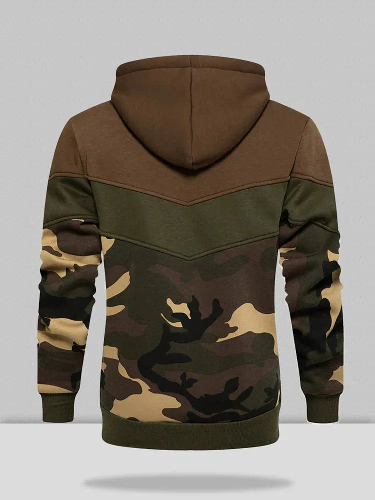 Multicolor camo hoodie jumper