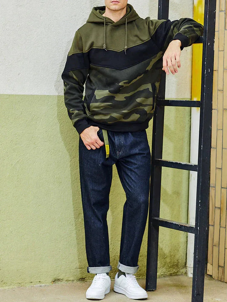 Multicolor camo hoodie jumper