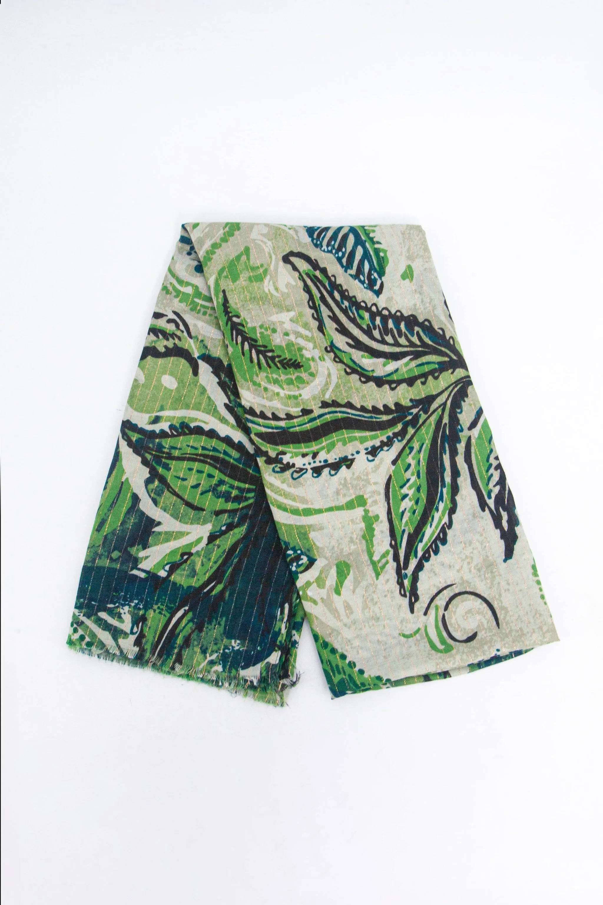 Neve Lightweight Scarf - Green, Marble