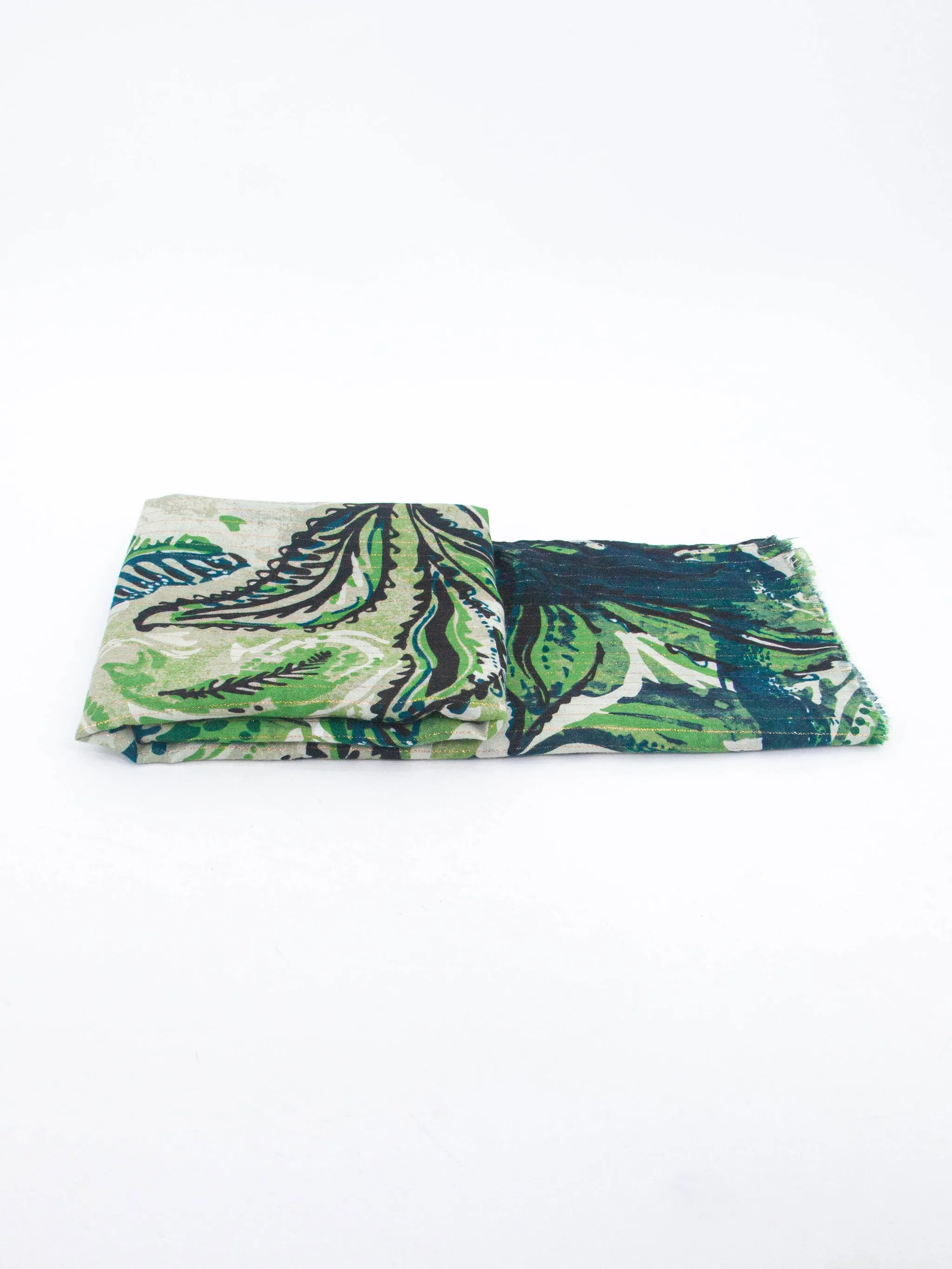 Neve Lightweight Scarf - Green, Marble