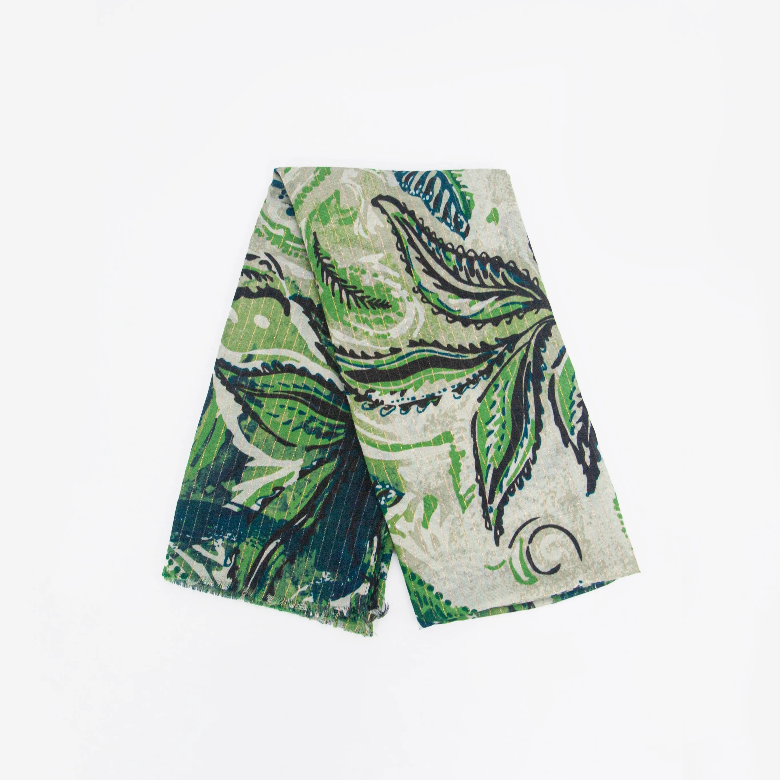Neve Lightweight Scarf - Green, Marble