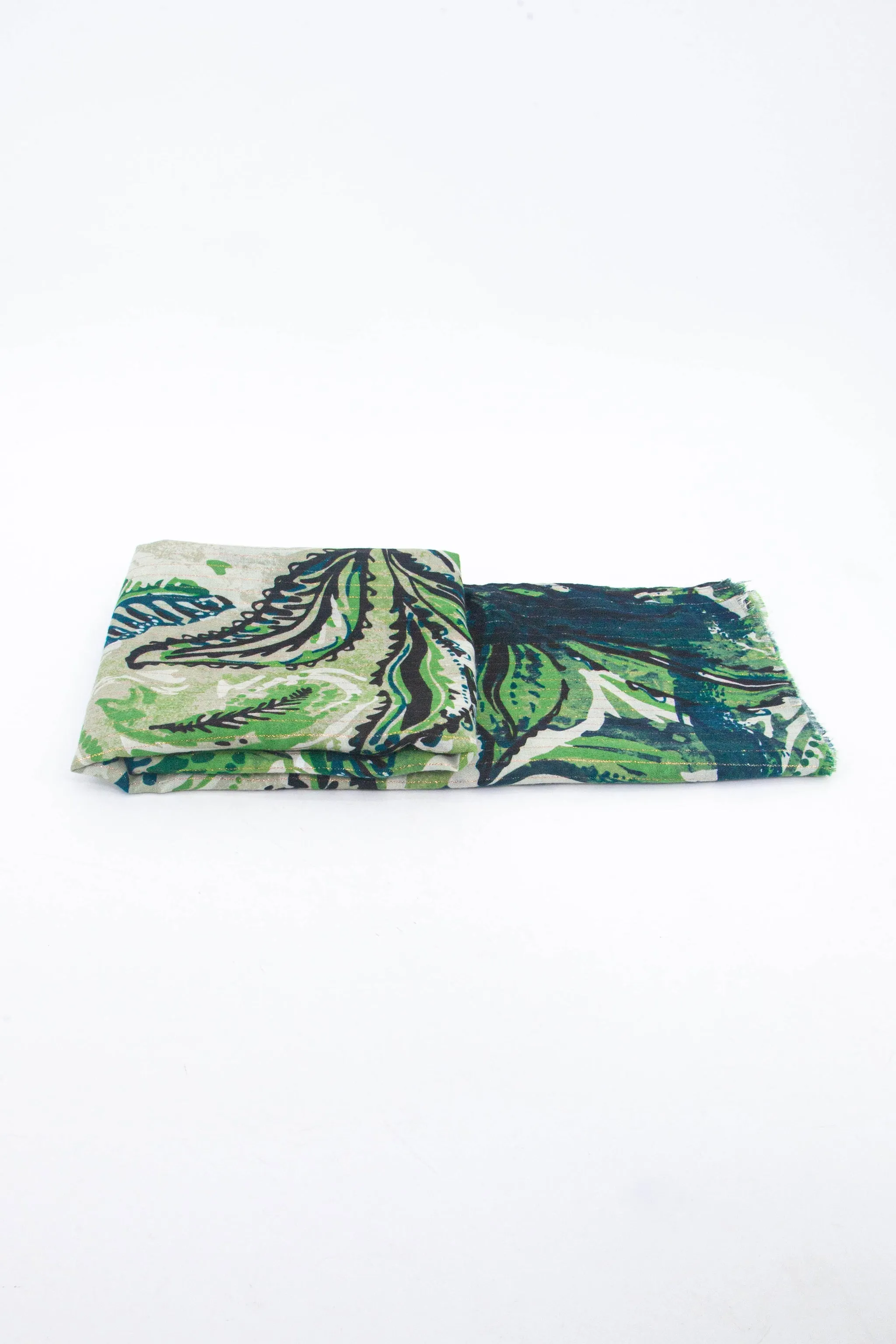 Neve Lightweight Scarf - Green, Marble