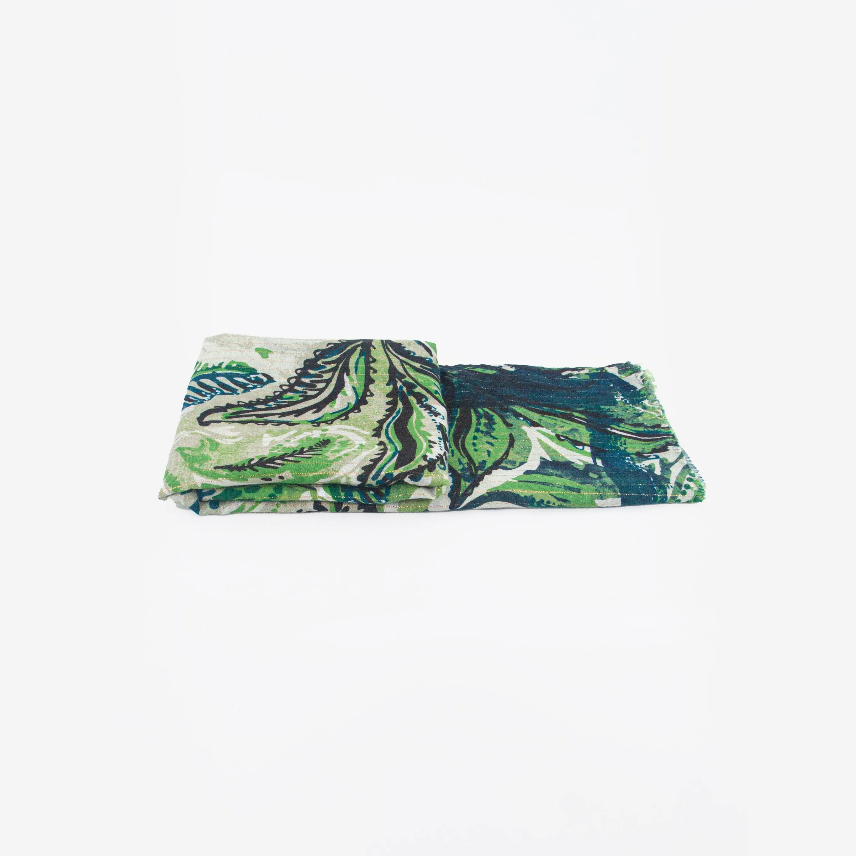 Neve Lightweight Scarf - Green, Marble