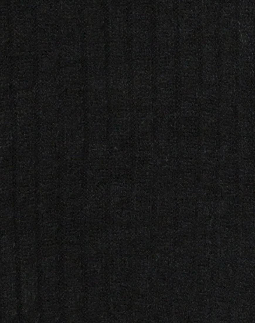 Nizer High Neck Jumper in Black