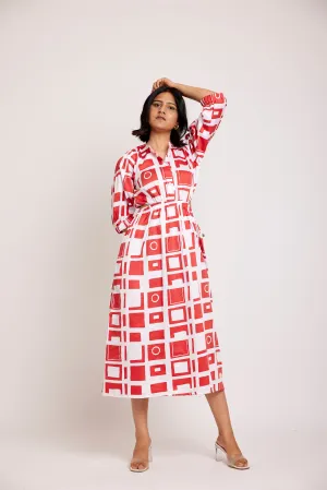 Poland cut out midi dress