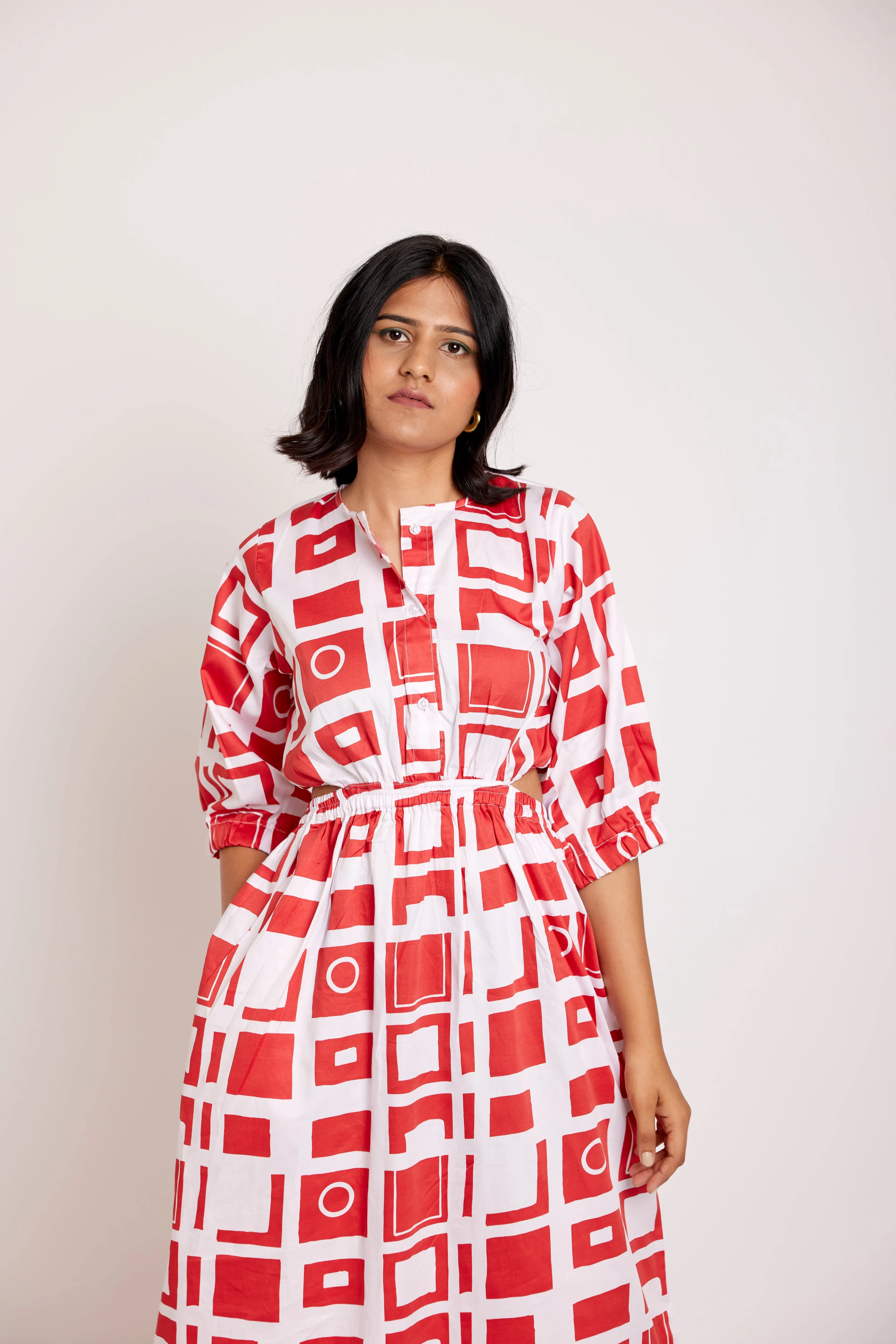 Poland cut out midi dress