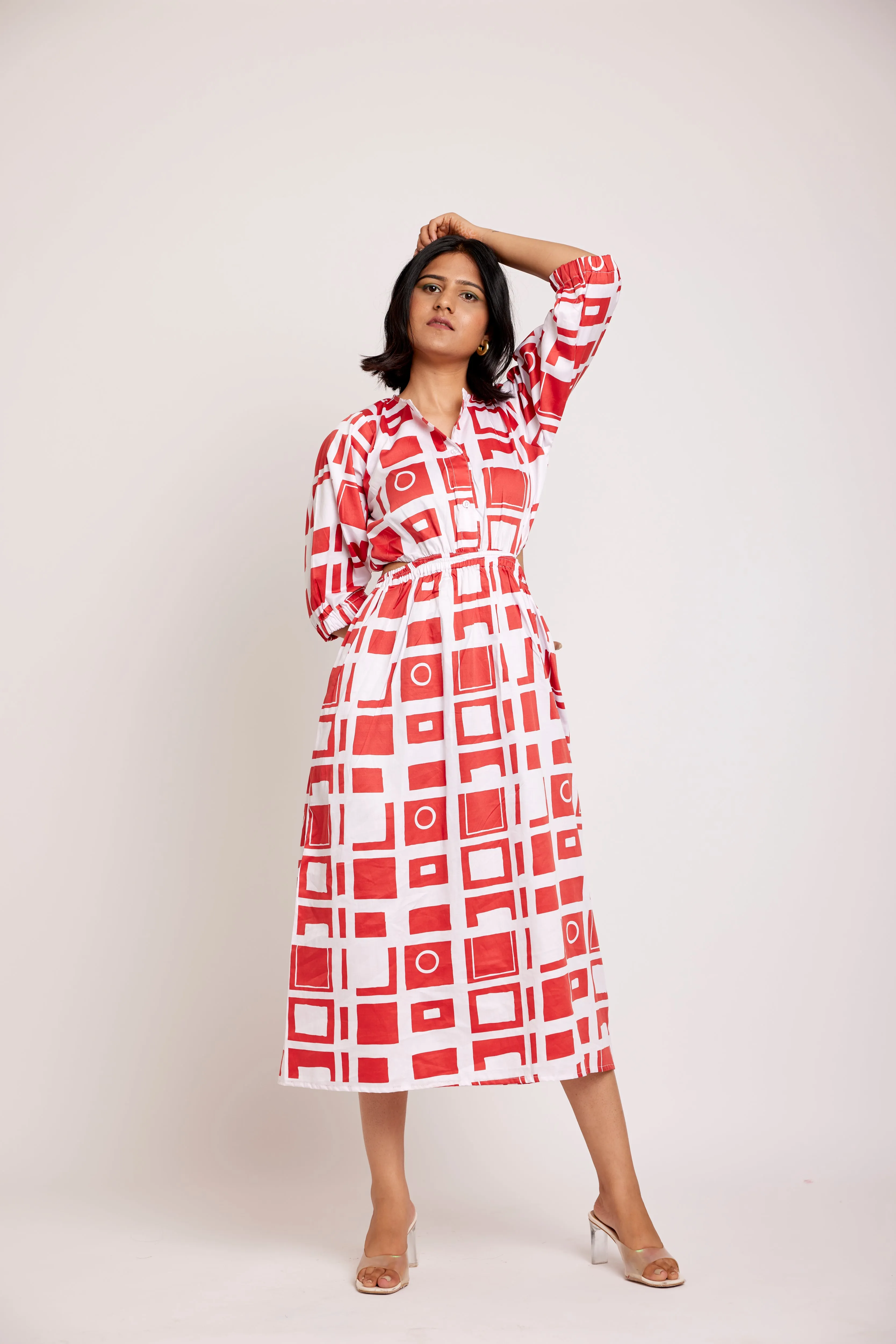 Poland cut out midi dress