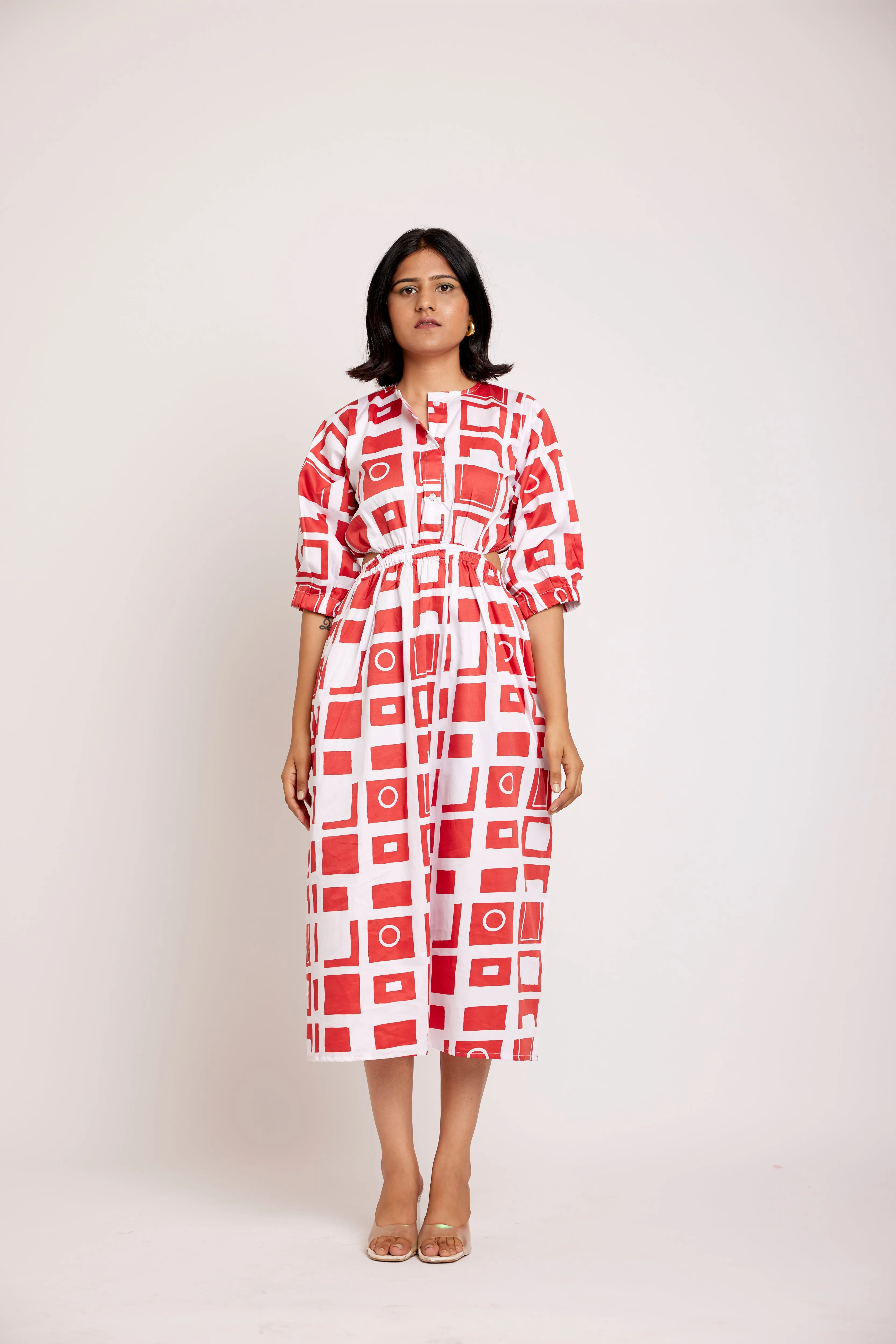 Poland cut out midi dress