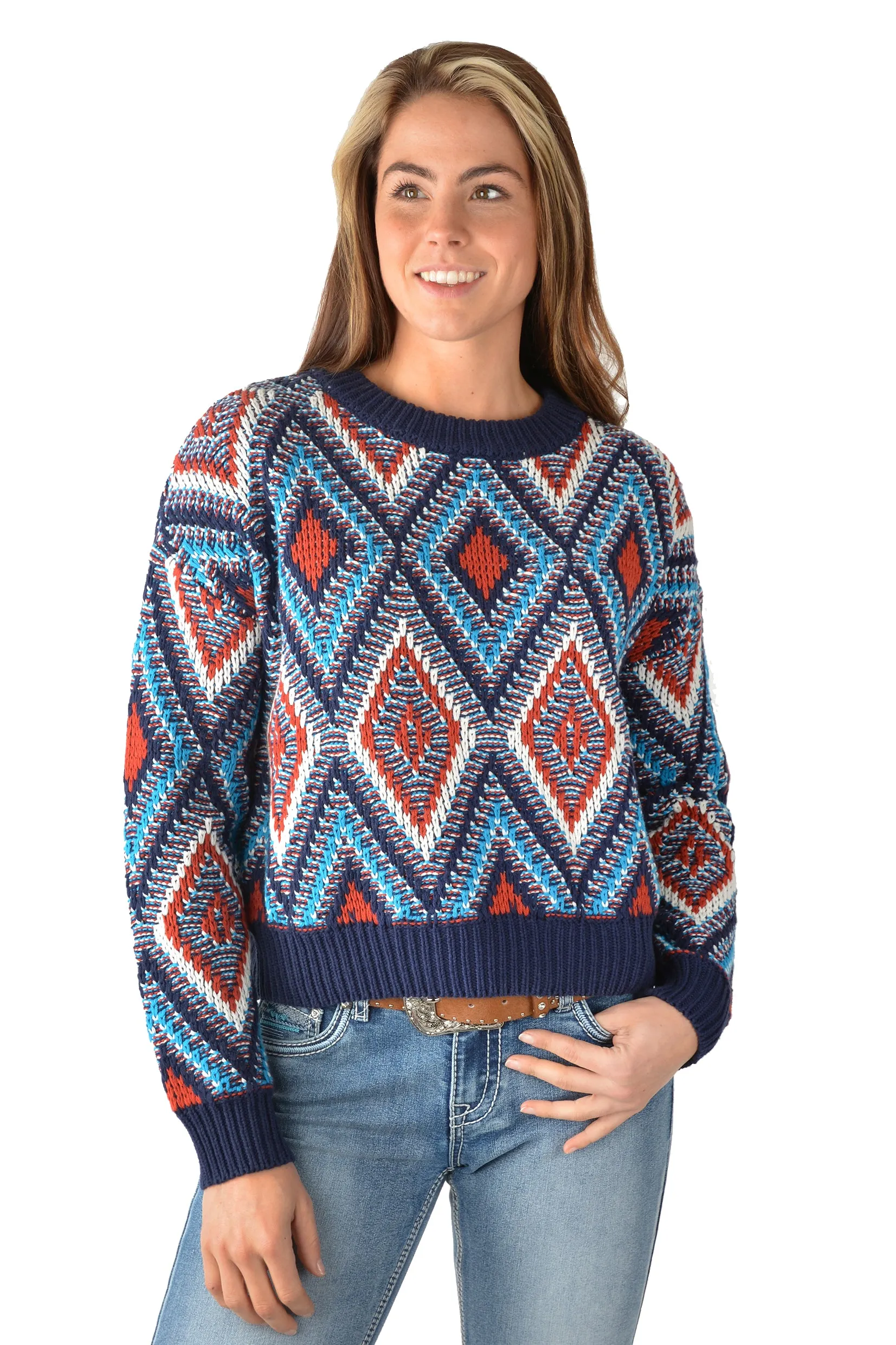 Pure Western Ladies Geneva Pullover - Multi - P3W2556736 - On Sale