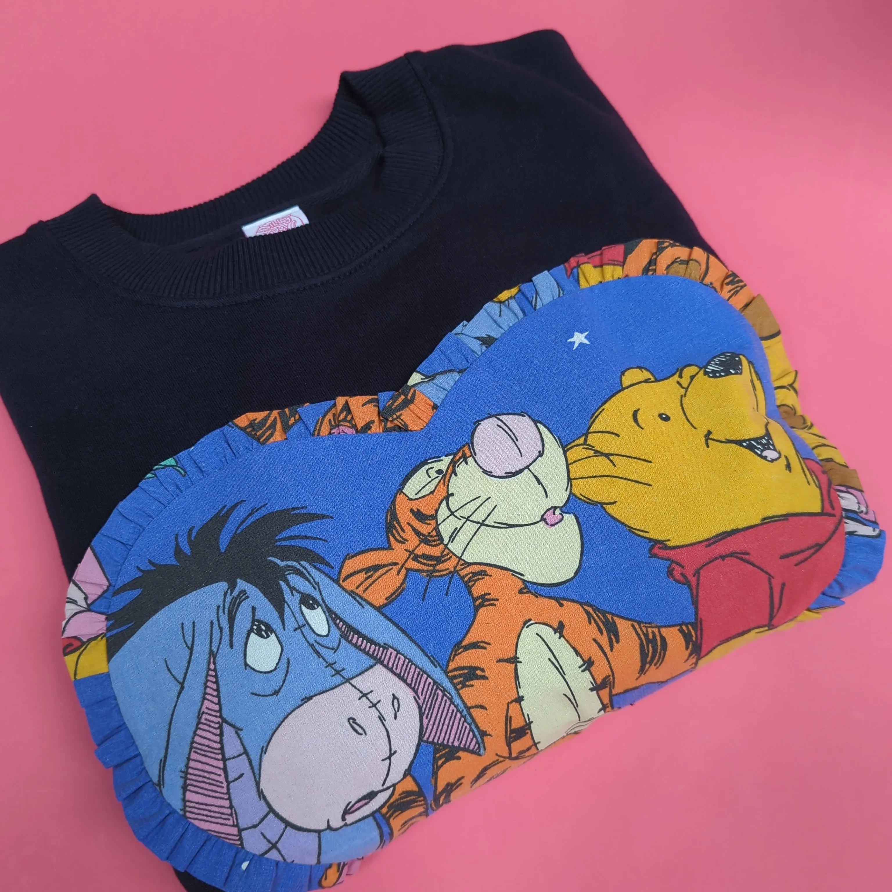Reworked duvet jumper in Navy - Size S