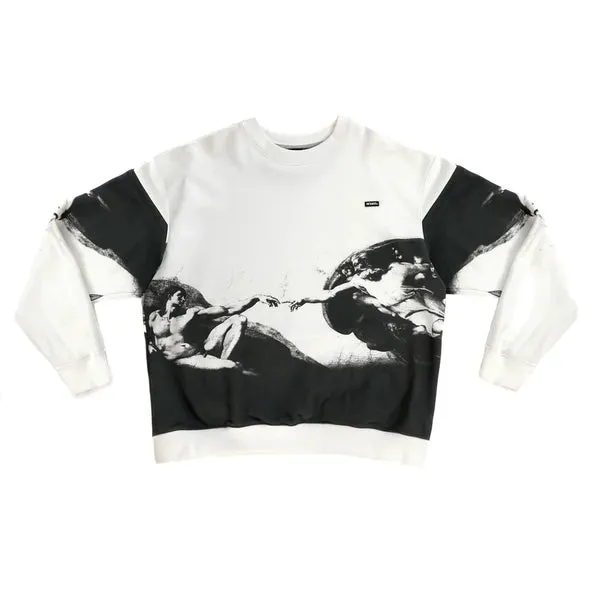 Scum Pass it Crew Jumper - White