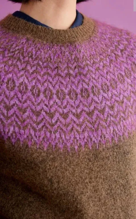 Seasalt Spruce Frost Mohair-Blend Fair Isle Jumper