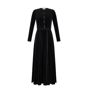 Velour Maxi Jumper and Rhinestone Cardigan Set