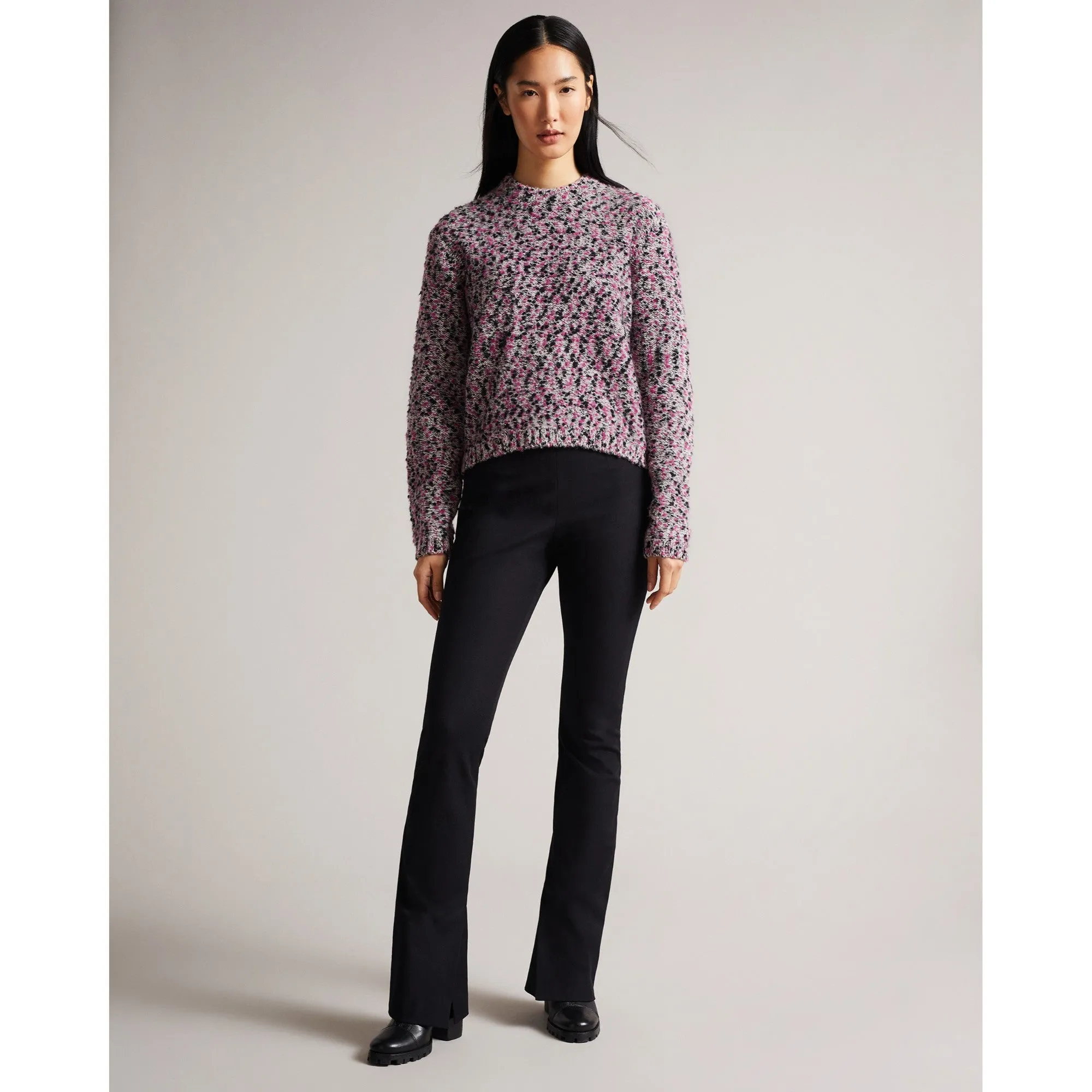 Women Wmk-Bbetsy-Engineered Cropped Jumper - Deep-Pink