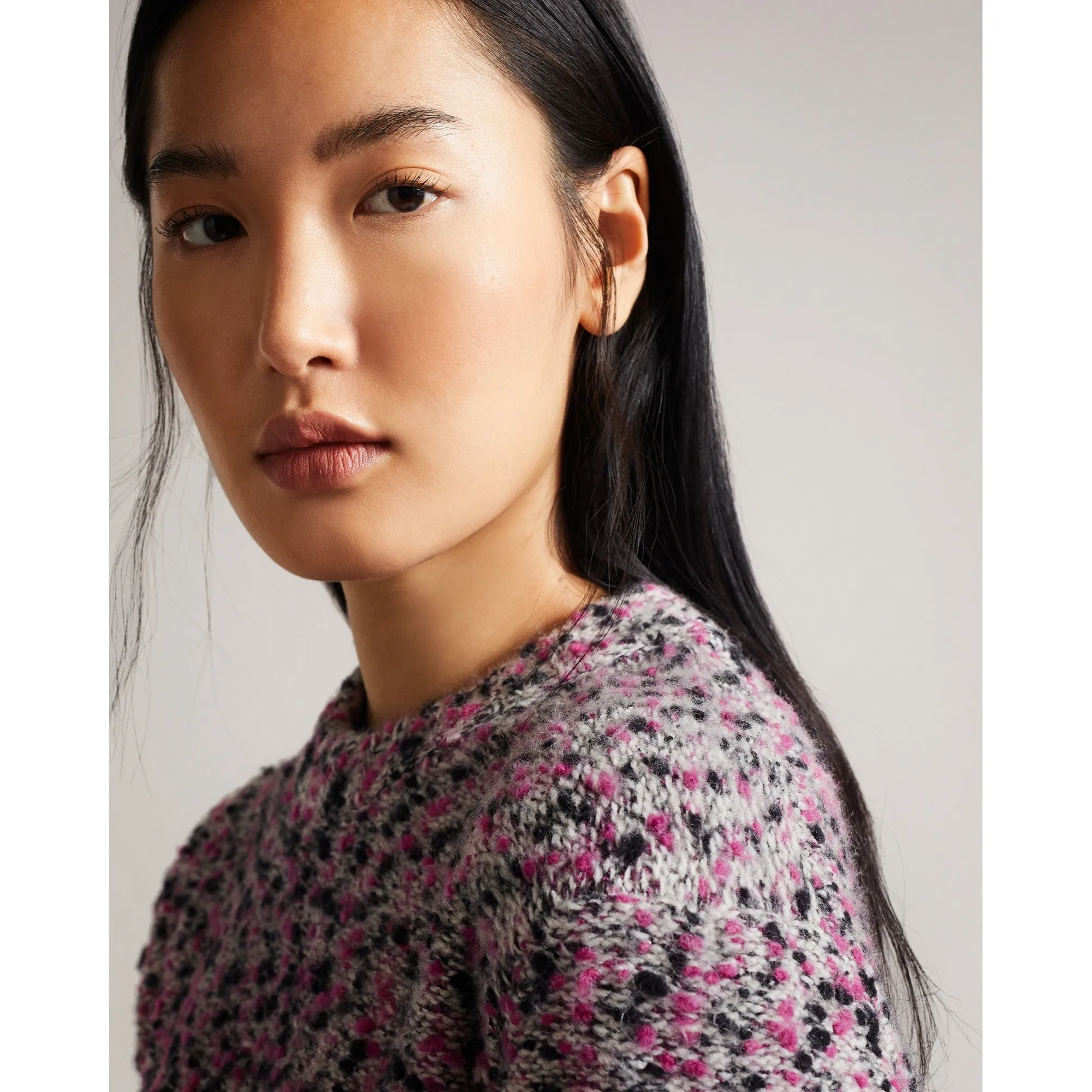 Women Wmk-Bbetsy-Engineered Cropped Jumper - Deep-Pink