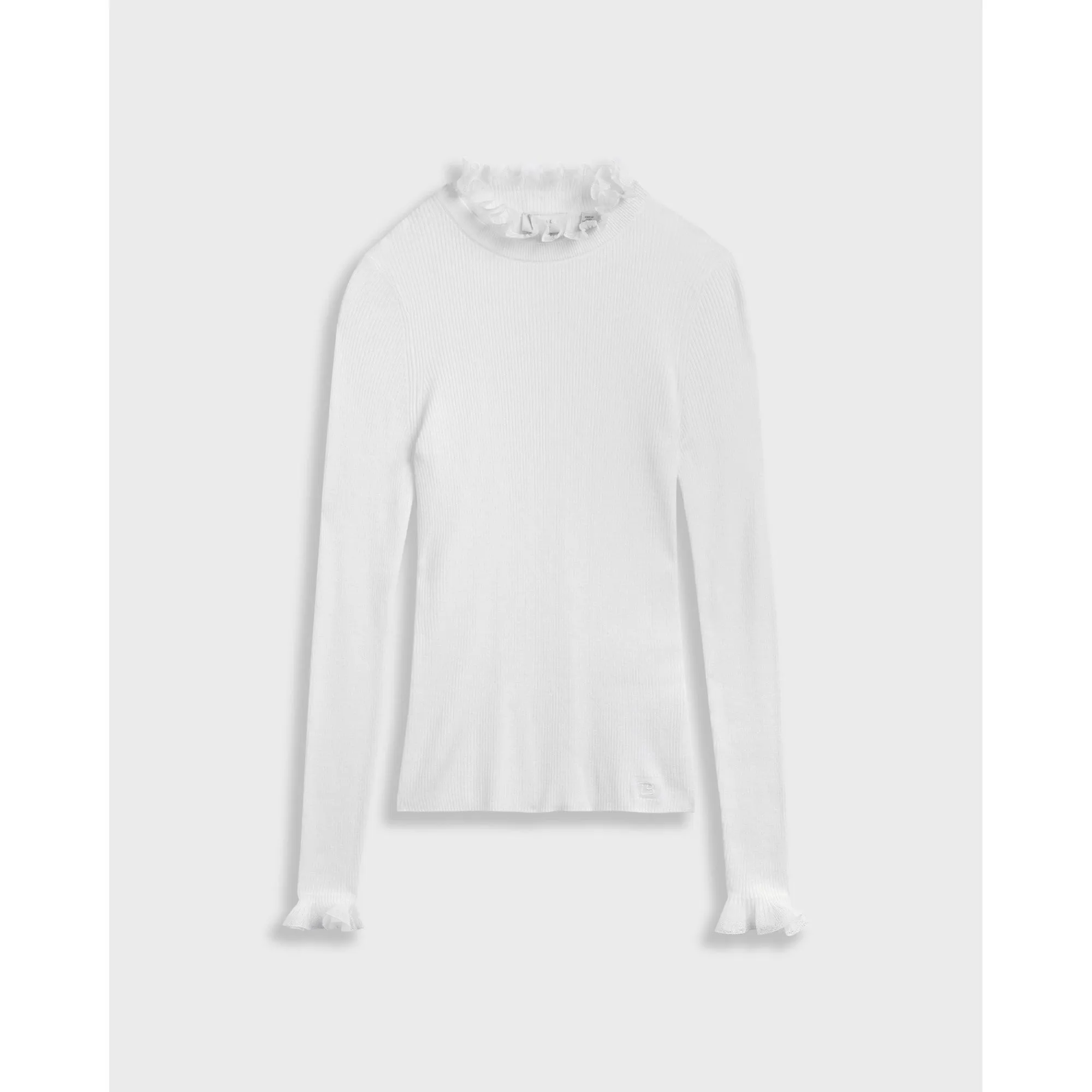 Women Wmk-Dvana-Frill Neck Detail Jumper - White